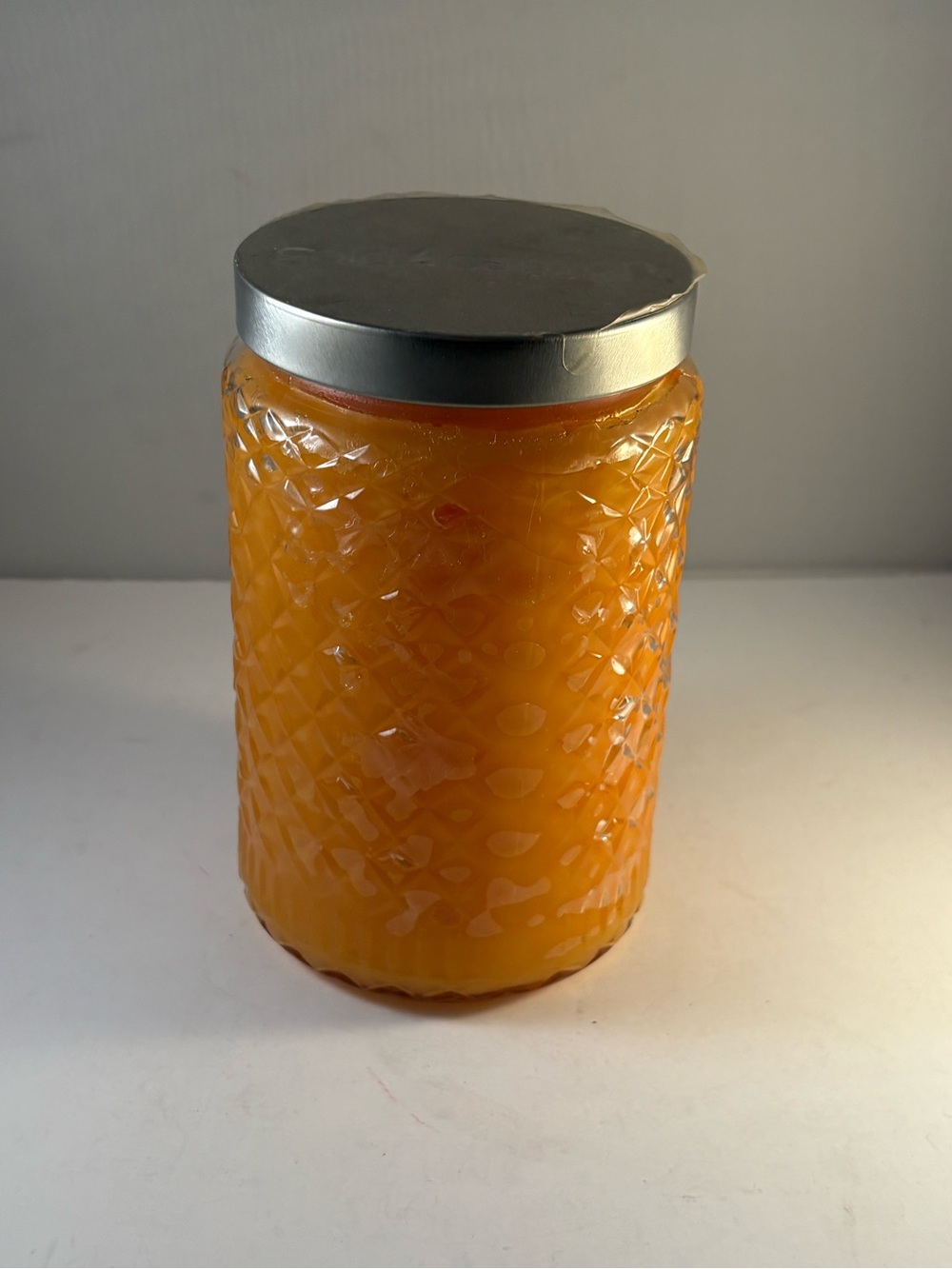 Rare Vintage Gold Canyon 26 oz Candle Cinnamon Vanilla Diamond Jar NOS 2 Wick